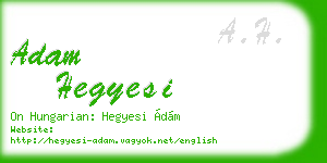 adam hegyesi business card